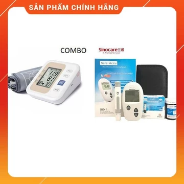 Combo máy đo huyết áp Sinoheart và máy đường Sinocare