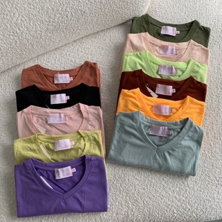 Tee0810 Tee v-neck • Form suông nhẹ nhiều màu MIDDUA