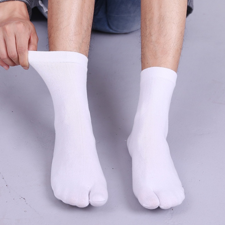 Vớ xỏ ngón chống nắng 3B tabi phong cách Nhật Bản chất cotton trắng xám đen khử mùi, thoáng khí-[Không Gót]