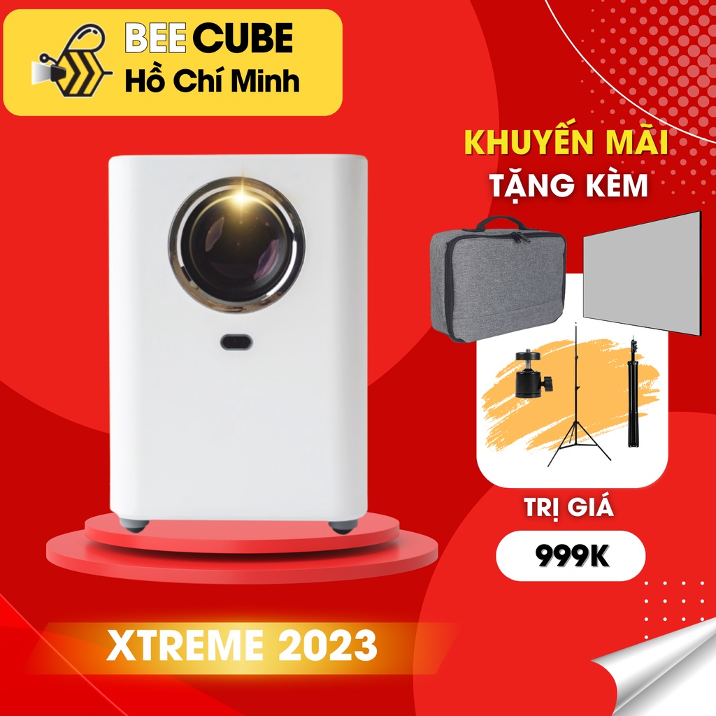 Máy Chiếu BeeCube Xtreme Chính Hãng - Độ Sáng Cao - Siêu Sắc Nét - Kết Nối Wifi, Bluetooth Tiện Lợi - Bảo Hành 12 Tháng