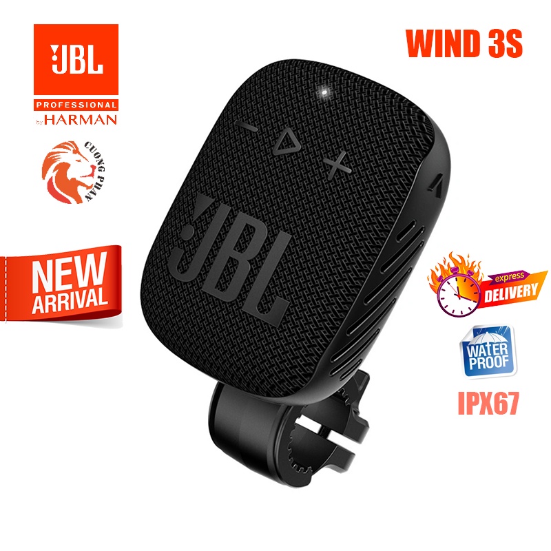 Loa Bluetooth Treo Xe JBL WIND 3S - Gắn Treo Xe Thuận Tiện, Leo Núi Trekking - Bảo Hành 12 Tháng