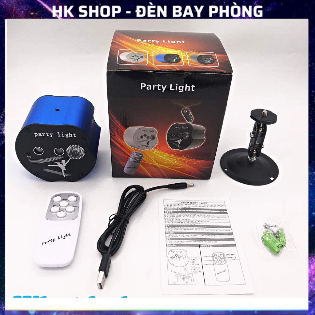 Đèn Bay Phòng Laser Mini 3in1 Cảm Biến Theo Nhạc, Phòng Bar, Karaoke...[Hàng Chính Hãng ]