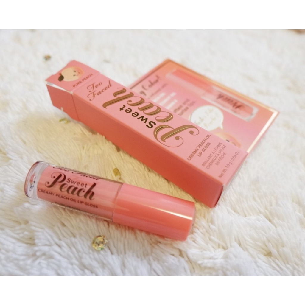Son Bóng Đào Too Faced Sweet Peach Creamy Peach Oil Lip Color (1G) | Shopee  Việt Nam