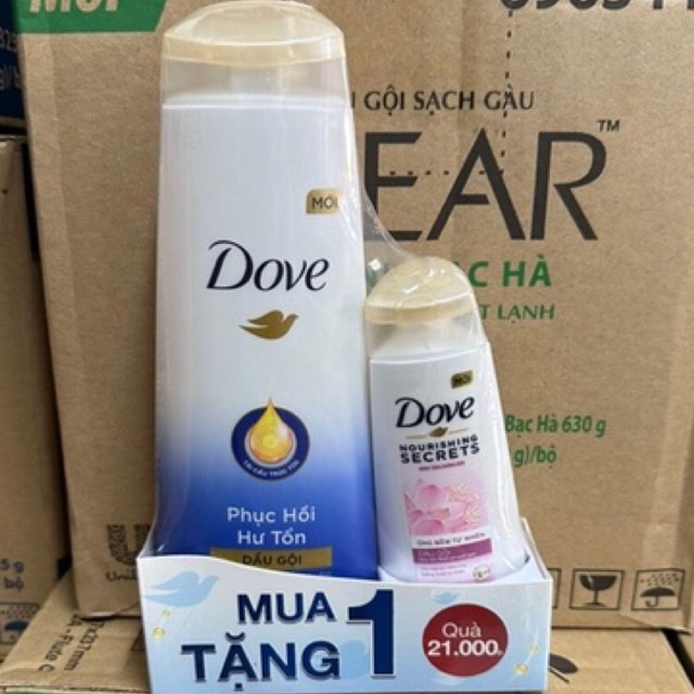 Dầu gội / kem xả Dove phục hồi hư tổn 180gr/320g