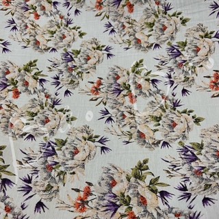 Vải Cotton Giả Gấm Dệt 2 Lớp Hoa Mềm Rũ Khổ 1m35