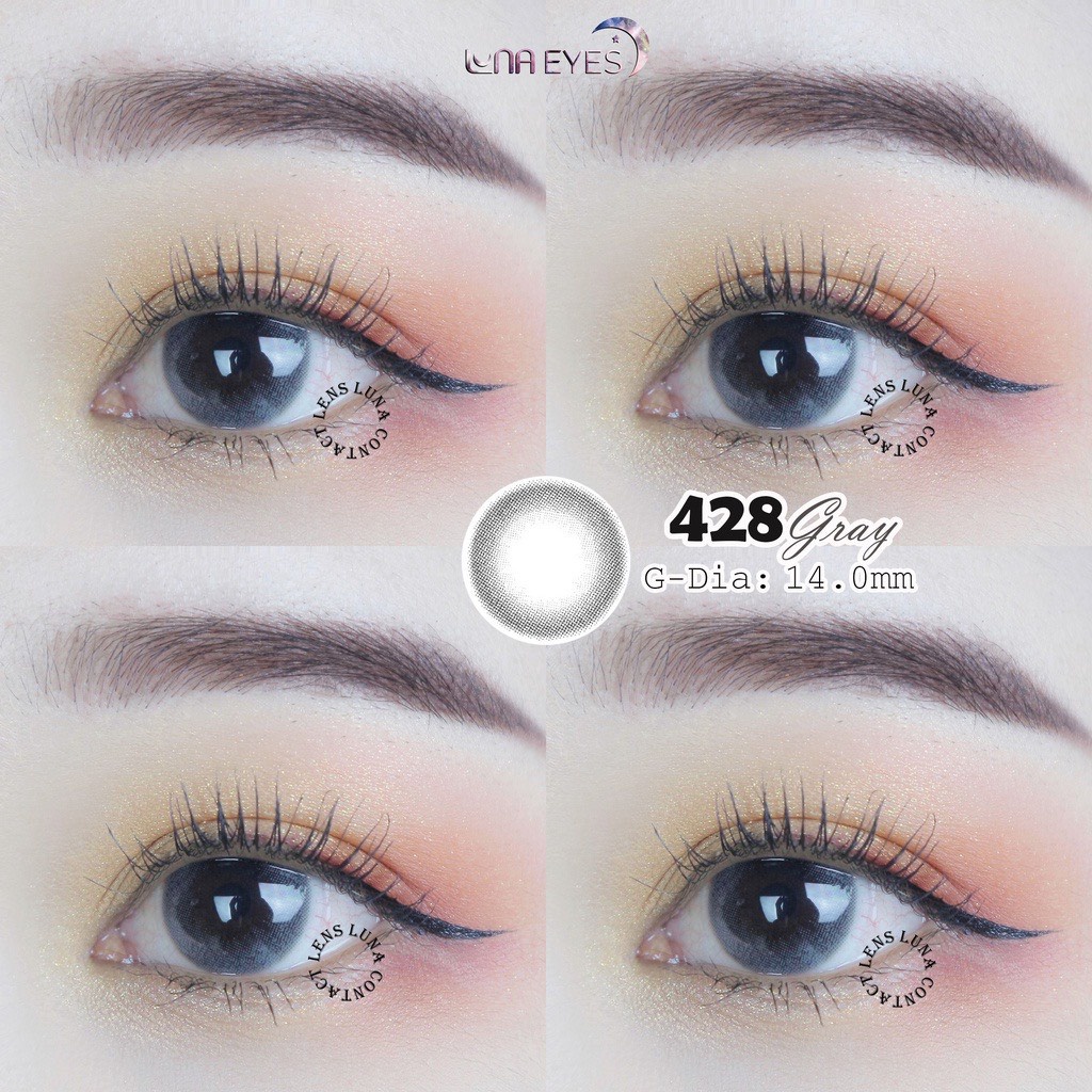 Kính áp tròng 428 Gray LUNA EYES Lens cận không giãn JOLLY STORE ...