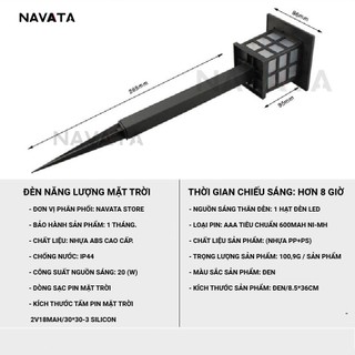 Ảnh 3 – Đèn sân vườn năng lượng mặt trời đèn vuông trang trí sân vườn cầu thang ban công