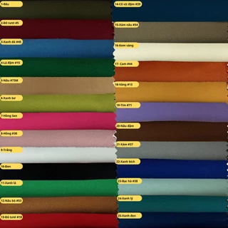 Vải Cotton lạnh Phượng Thúy may đầm váy, quần ống suông vest blazer, mềm mịn dòng vải trơn khổ 1m50