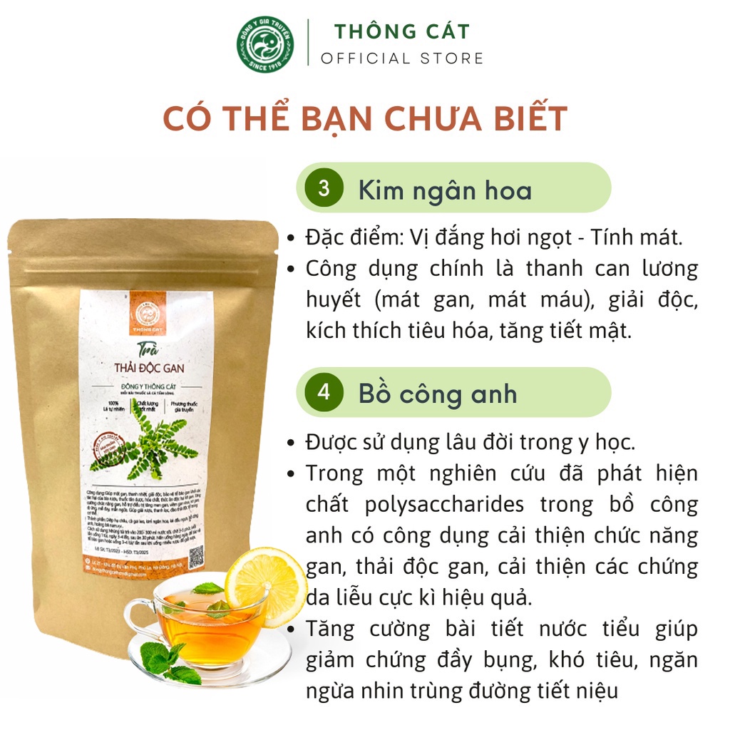 Ô - Trà Thông Cát giải độc gan
