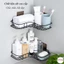 COMBO 1- 2 Kệ Góc Sắt góc tường Siêu Chắc - kệ đựng rất nhiều đồ phòng tắm siêu dính