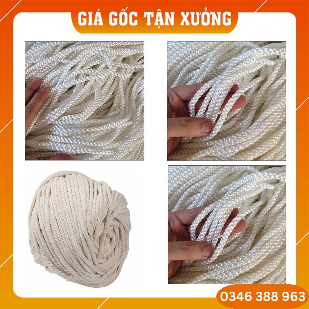 [ Tính Theo mét dài] Dây Dù Chịu Lực Loại 5mm (5 ly), Dây Dù Đan Lưới (1m dài)