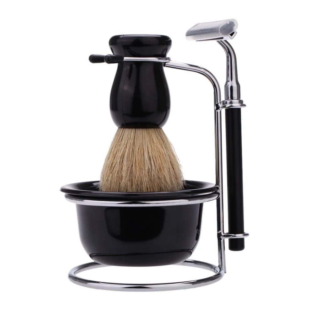 Combo Bát Chổi Đựng Bọt Cạo Râu Kèm Giá Đỡ Inox Cao Cấp | Shopee Việt Nam