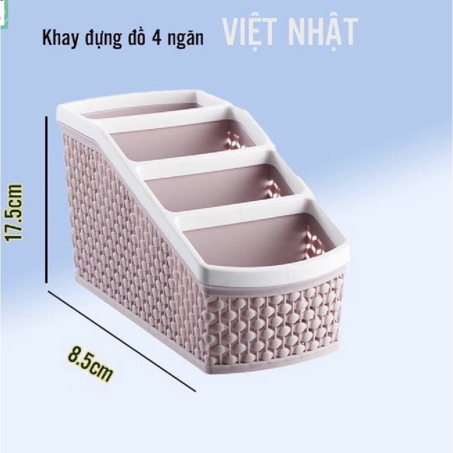 Khay Đựng Bút nhựa 4 Ngăn-VIỆT NHẬT PLASTIC - khay Lưới