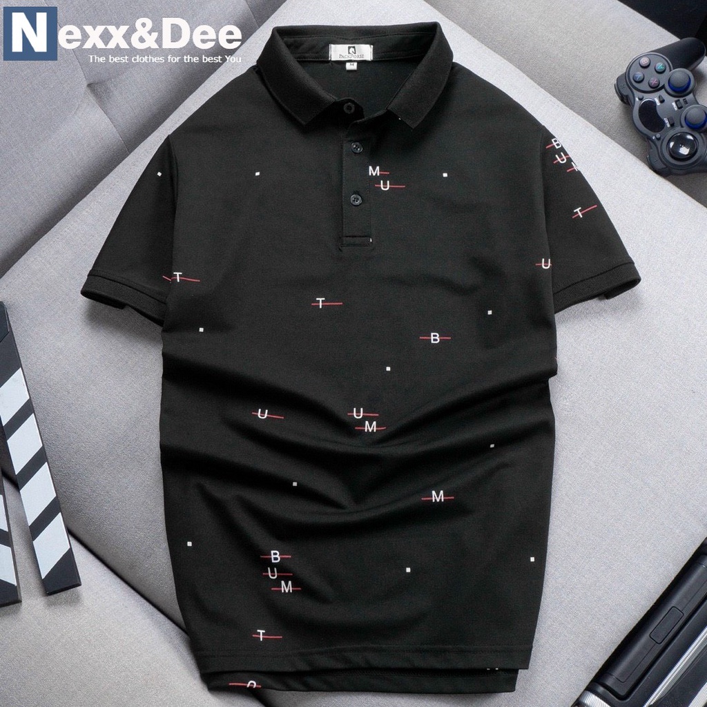 Áo thun POLO nam chấm bi cá sấu họa tiết có cổ bẻ TRẺ TRUNG big size ...