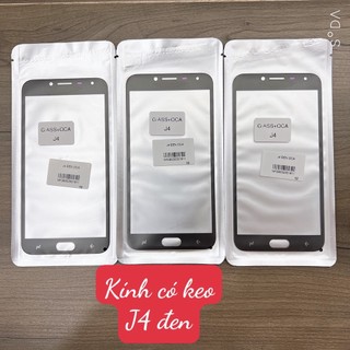 Kính samsung j4, kính ép màn hình có keo oca, kính ép liền keo sam sung j400