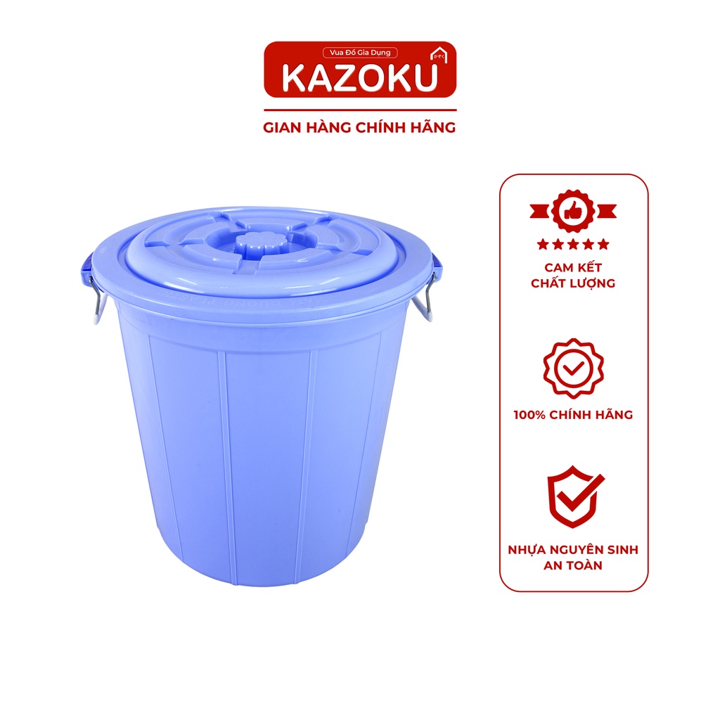 Thùng Nhựa 60L, Thùng Nhựa Gạo, Thùng Nhựa Rác, Nhựa Nam Dương - Vua Đồ Gia Dụng Kazoku [TG60NQ]