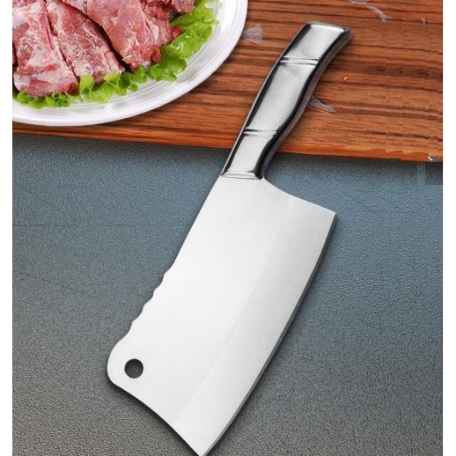Dao cán inox chặt  thịt ,xương, chặt gà, vịt, ngan,  bản lớn siêu bén Cao Cấp sạch sẽ