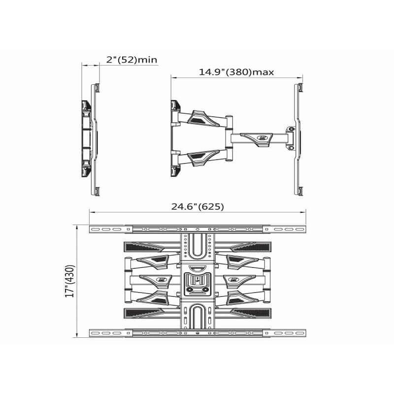 Ảnh Gía Khung Treo North Bayou NB-P6 Tivi 45– 75 inch, tải 45,5 kg, Xoay Đa Năng - Chính hãng 1