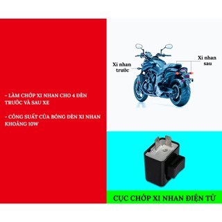 Cục Chớp Xi Nhan Điện Tử Điều Chỉnh Tốc Độ Nháy Nhanh Chậm – Dùng Cho Mọi Dòng Xe Máy