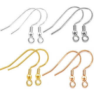 Móc bông tai, phôi khuyên tai, hoa tai trơn, màu bạc, vàng, hình dấu hỏi, móc câu, phụ kiện làm trang sức handmade, DIY