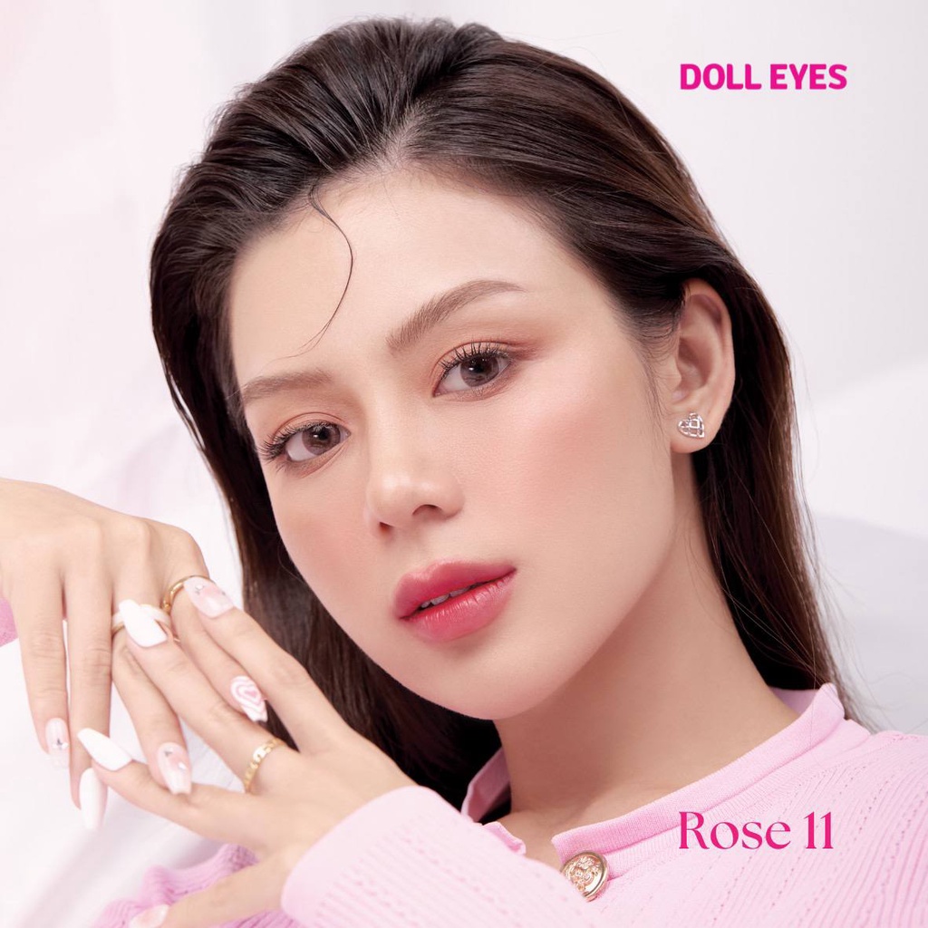 Ảnh Beauty Lens DOLL EYES Rose 11 nâu hồng 3