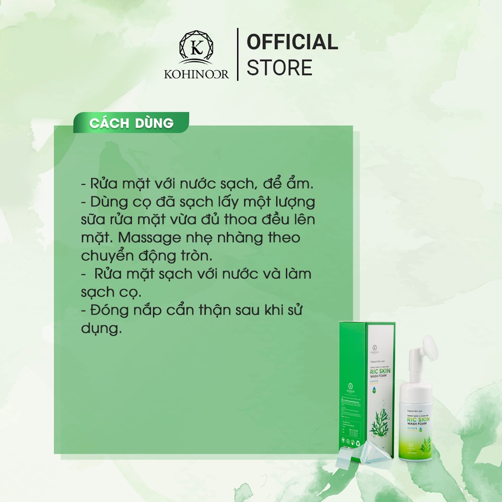 Ảnh Sữa rửa mặt trắng da Ric Skin Kohinoor 100ml 3