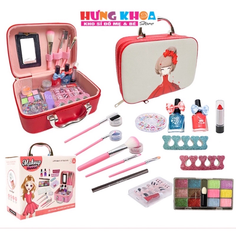 Vali trang điểm cho bé gái, đồ chơi makeup trẻ em cao cấp Shopee Việt Nam