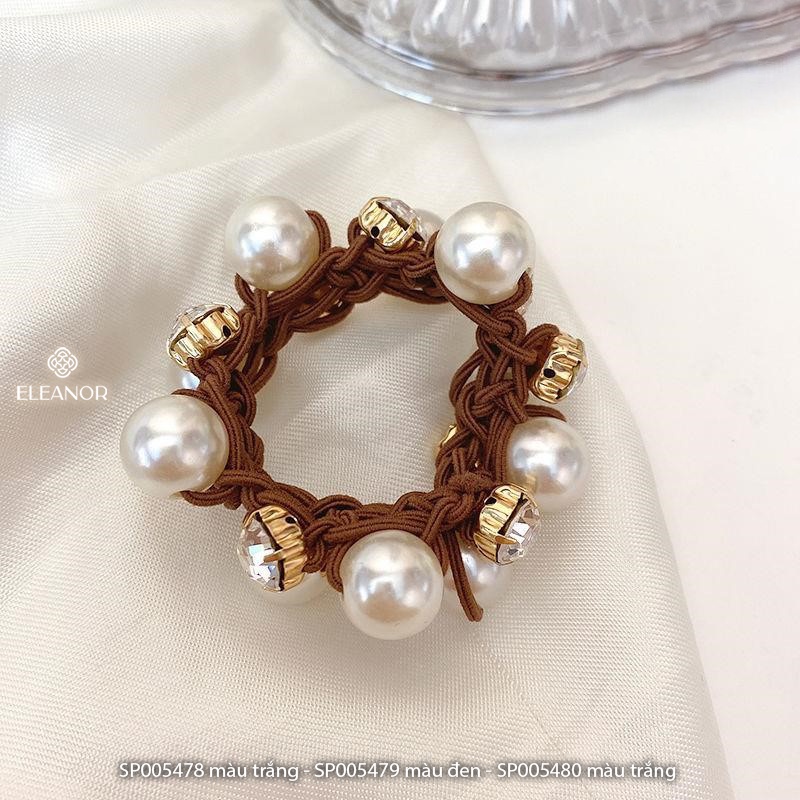 Dây buộc tóc nữ Eleanor Accessories đính đá cột tóc ngọc trai nhân tạo phụ kiện tóc 5478