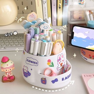Hộp Đựng Bút Cute Trong Suốt Để Bàn Nhiều Ngăn Đa Năng Học Sinh Timo DDT27