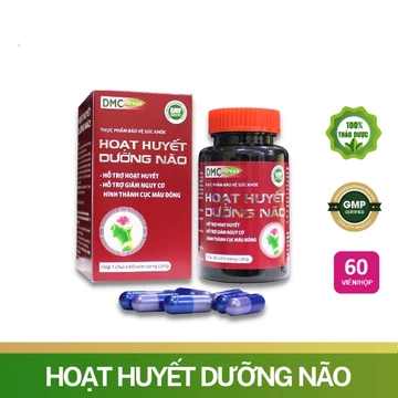Viên Uống Bổ Não HOẠT HUYẾT DƯỠNG NÃO Domesco Hộp 60 Viên - Hỗ Trợ Tăng Cường Tuần Hoàn Máu Não, Cải Thiện Trí Nhớ