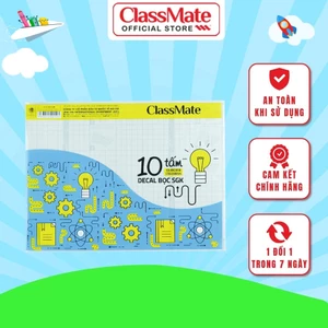 Decal Bọc Vở Ô Ly CLASSMATE Chất Liệu Nhựa Trong, Dẻo, Bền, Chống Thấm DC315 Dùng Cho Vở Có Kích Thước 170x240mm