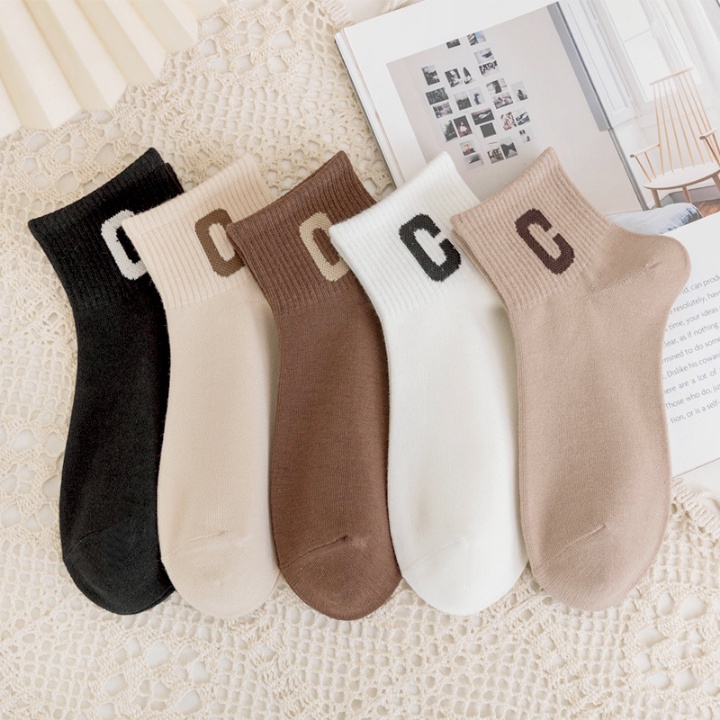 Tất vớ nam nữ cổ trung basic 3B chữ C chất cotton pha thoáng khí, khử mùi, êm chân [ Ảnh thật]