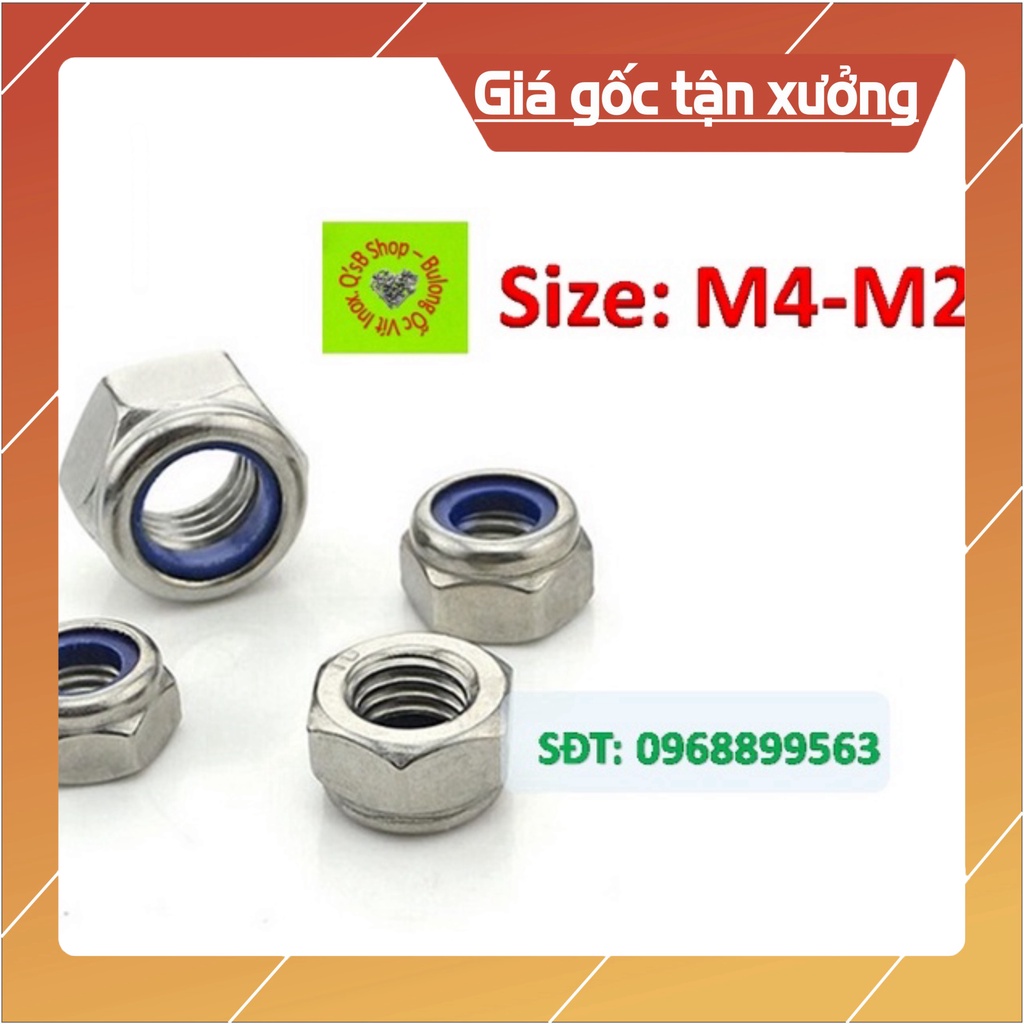 [ HÀNG CÓ SẴN] Đai ốc khóa, Ecu khóa nhựa, Tán khóa nhựa size M4-M20 ...