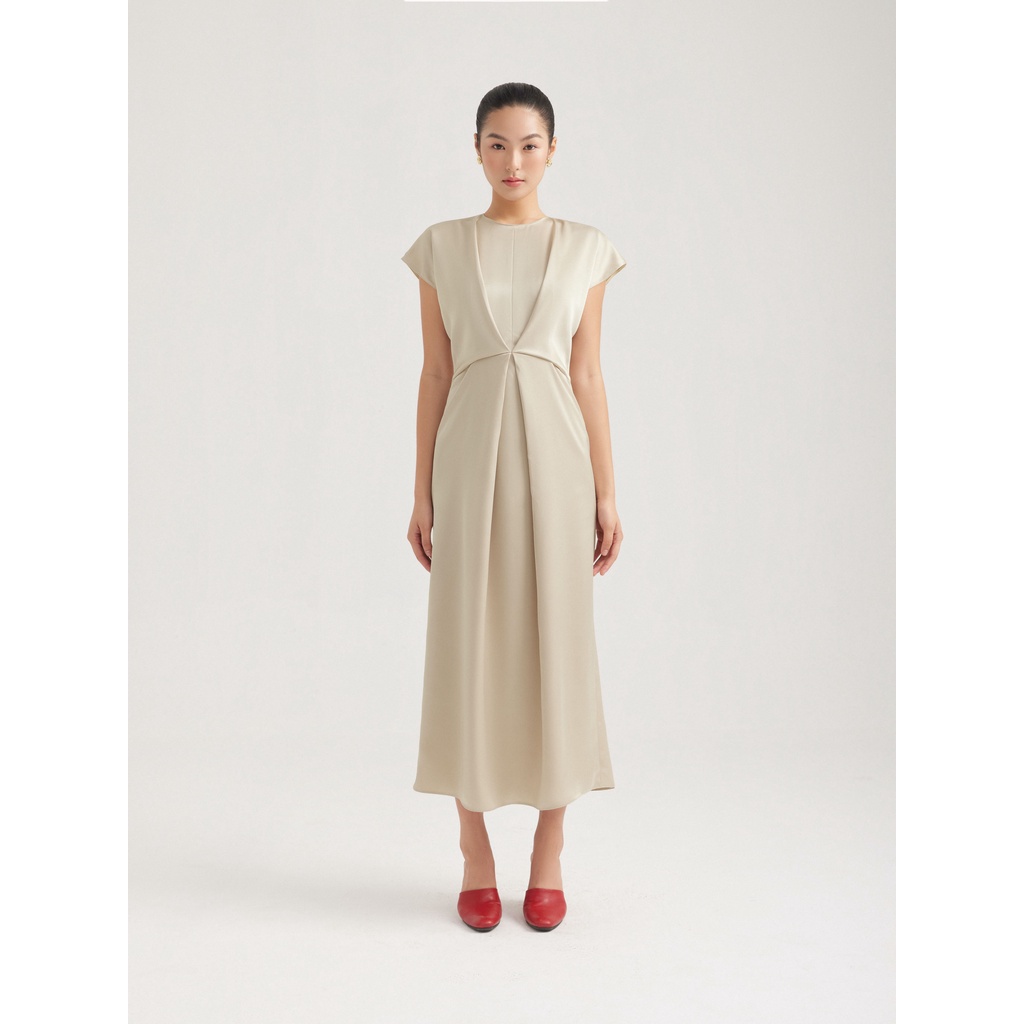 Đầm midi lụa tứ thân Mauve Midi dress