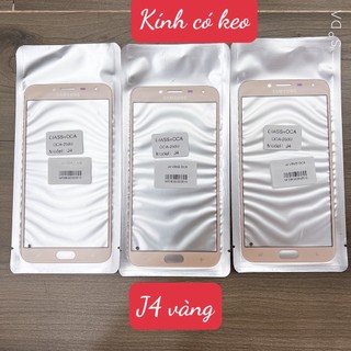 Kính samsung j4, kính ép màn hình có keo oca, kính ép liền keo sam sung j400