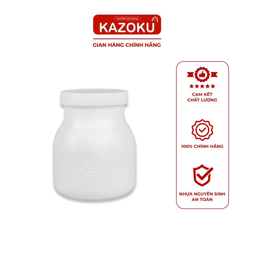 Hủ Sữa Chua Nhựa Trắng Đục KÈM NẮP 90ml - 110ml - Vua đồ gia dụng Kazoku [HY]
