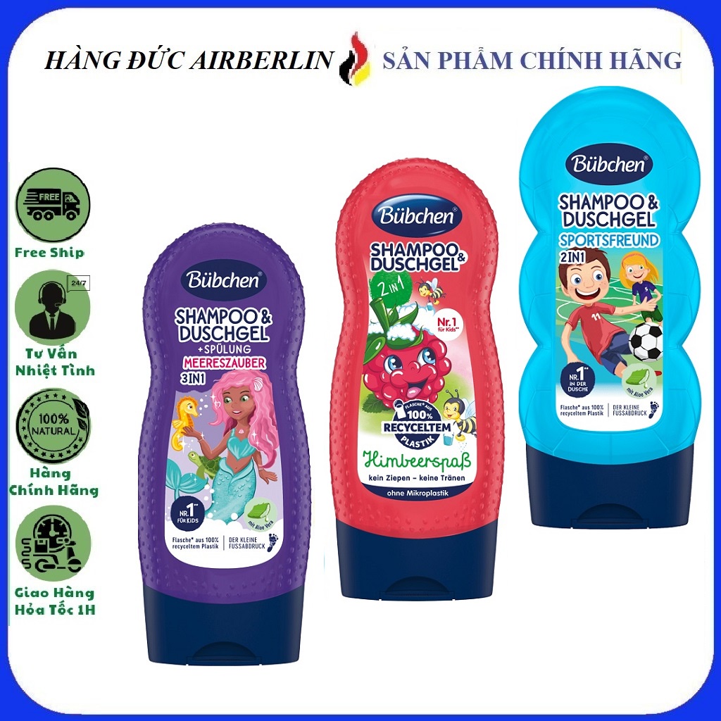 Sữa tắm gội dành cho trẻ em BUBCHEN 2in1 230ml | Shopee Việt Nam