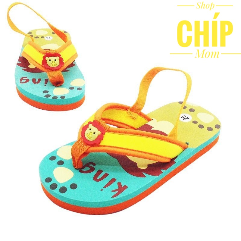 sandal bé trai dép tông cho bé có quai sau thun siêu nhẹ xỏ ngón siêu nhẹ chim tien cá cầu vồng khỉ KEP ( ảnh thật )