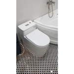 ✅GIÁ SỐC✅(RẺ NHẤT SHOPEE)Bồn cầu liền khối cao cấp nắp êm,xả 2 tác động xả xoáy + xả đẩy men phủ nano siêu trắng sạch — ảnh 5