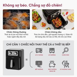 Nồi chiên không dầu FUJIHOME  A5 5LÍT - Công suất 1600W - Chính hãng - Bảo hành 24 tháng