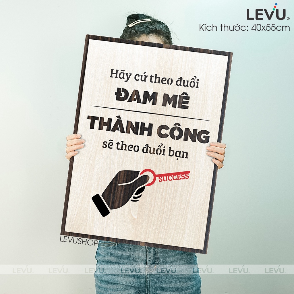 Tranh Gỗ Truyền Cảm Hứng LEVU061 truyền lửa sáng tạo trong teamwork