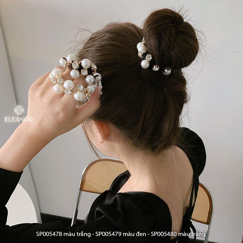 Dây buộc tóc nữ Eleanor Accessories đính đá cột tóc ngọc trai nhân tạo phụ kiện tóc 5478