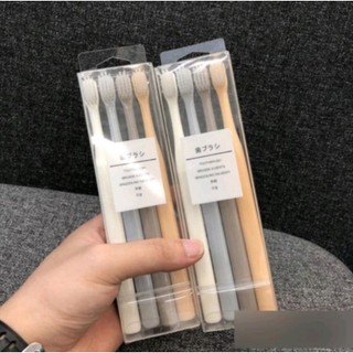 Combo 2 Set bàn chải MUJI đánh răng lông mịn công nghệ Nhật Bản- 2 Set Tổng 8 Bàn Chải