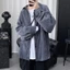 Áo sơ mi unisex nhung tăm form rộng nam nữ phong cách Ulzzang