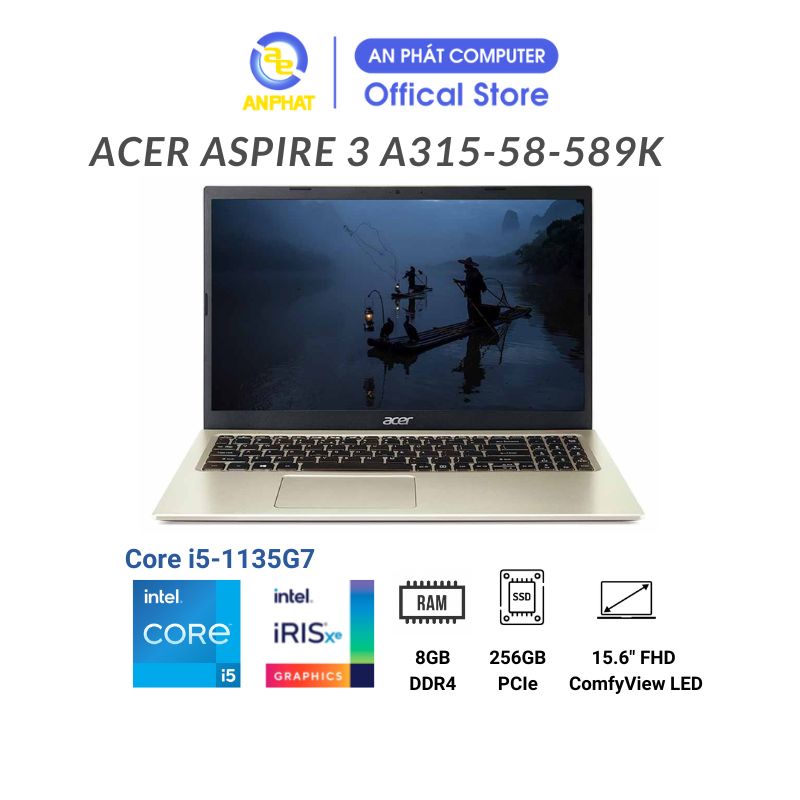 [Mã ELCL10 giảm 10% đơn 9TR] Laptop Acer Aspire 3 A315-58-589K (Core i5-1135G7 | 8GB | 256GB| 15.6 inch FHD)