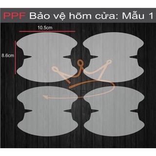 Các mẫu PPF TPU bảo vệ hõm cửa ô tô(Sét 4 miếng dán hõm cửa)