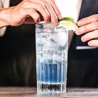Bộ 6 Ly Rock thủy tinh sọc, ly hiball cao, cốc thủy tinh uống cafe muối, latte, soda,nước ép 290ml 410ml