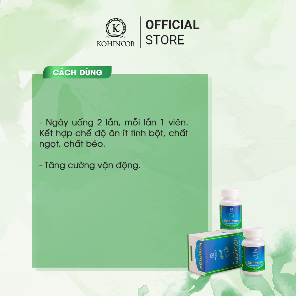 Ảnh Viên uống giảm cân GASIMAX Kohinoor (40 viên) 4