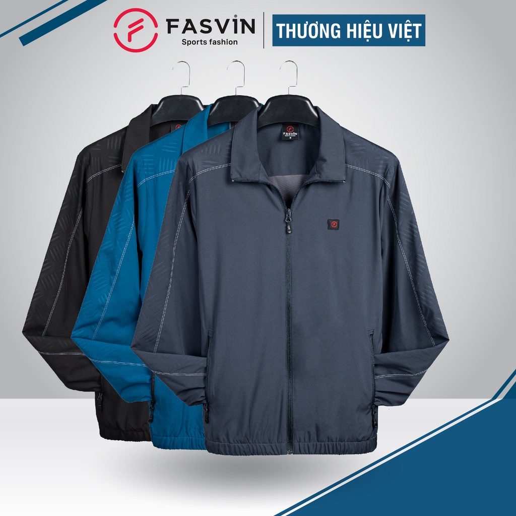 Áo gió nam thể thao 2 lớp Fasvin chất liệu cao cấp mềm mại co giãn ABC22541.HN