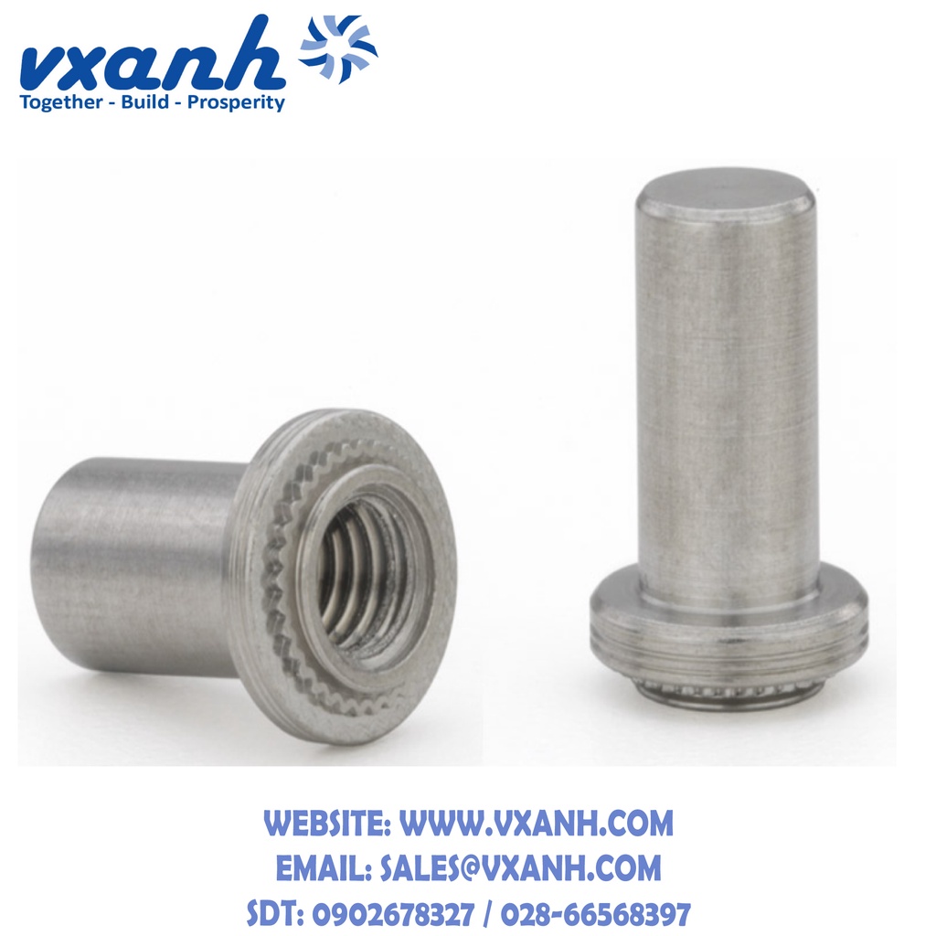 TÁN TRỤ TỰ GIỮ BLIND, TÁN TRỤ REN TRONG PEM THÉP (B) HỆ INCH B-832-2 ...